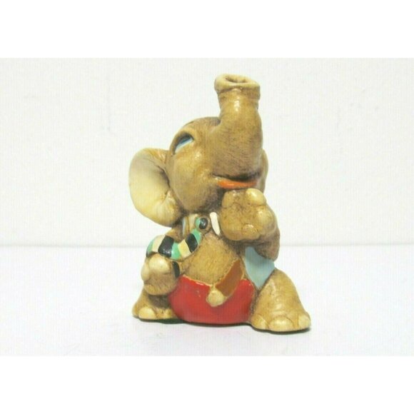 Vintage Tinker Ware Elephant Cosmo handpainted figurine Moorcraft England - Picture 3 of 12